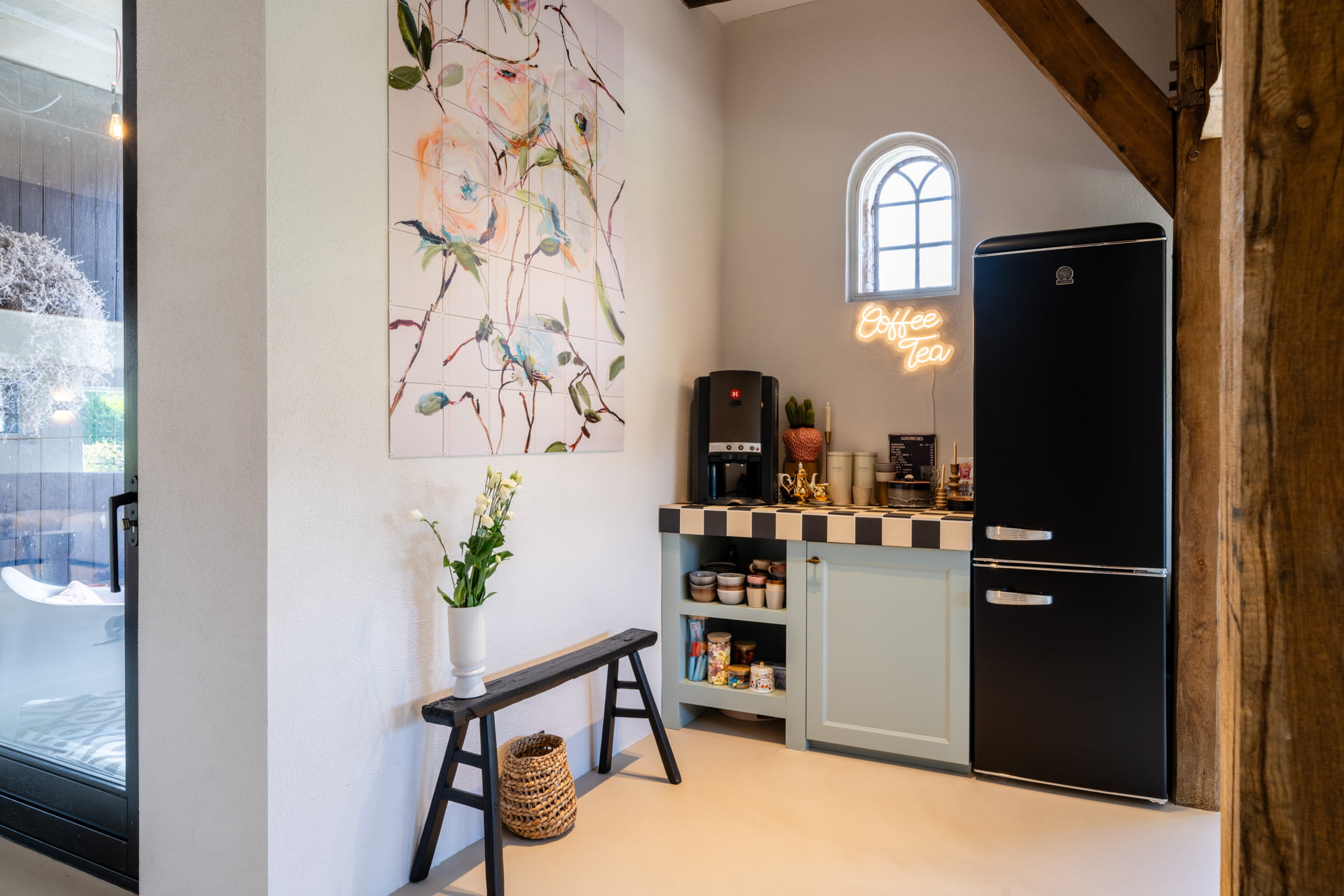 Interieurfotografie keuken licht blauw landelijk